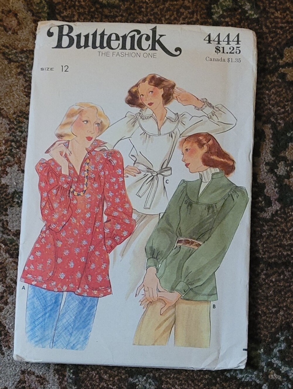 Butterick 4444 Vintage Blouse Sewing Pattern